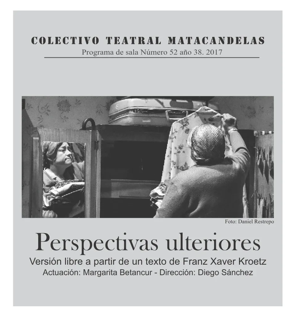 Página 1 del programa de mano de Perspectivas ulteriores
