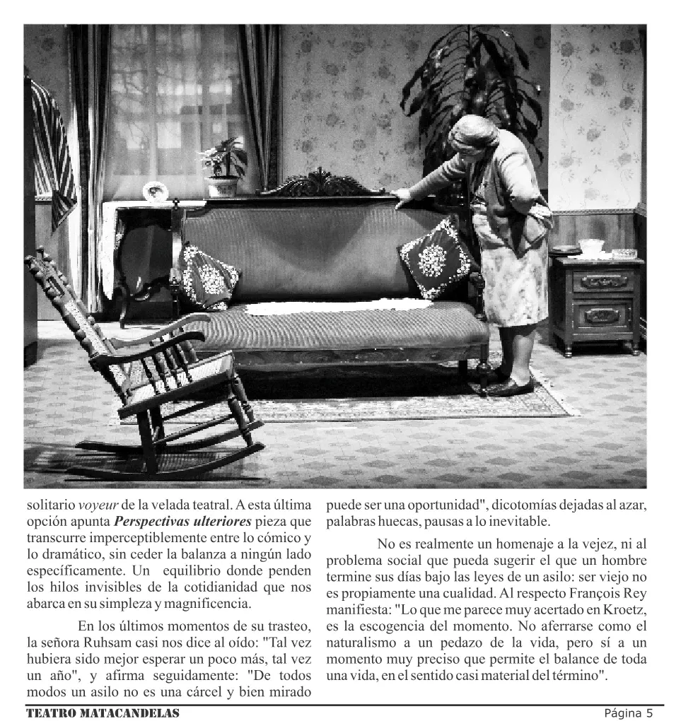 Página 5 del programa de mano de Perspectivas ulteriores