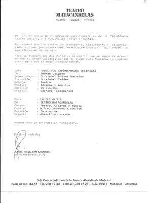 Oferta de una temporada en Cali (1995) — pieza 13