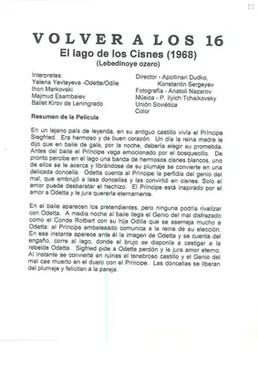 Volver a los 16: fichas de las proyecciones (1999–2002) — pieza 33