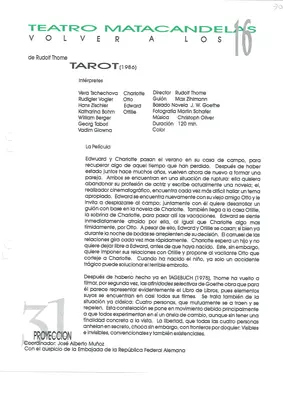 Volver a los 16: fichas de las proyecciones (1999–2002) — pieza 70