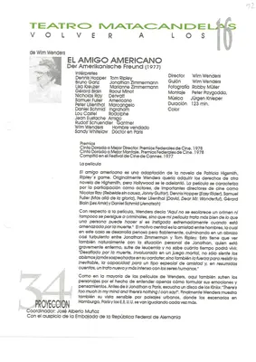 Volver a los 16: fichas de las proyecciones (1999–2002) — pieza 72
