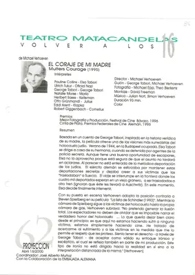 Volver a los 16: fichas de las proyecciones (1999–2002) — pieza 86