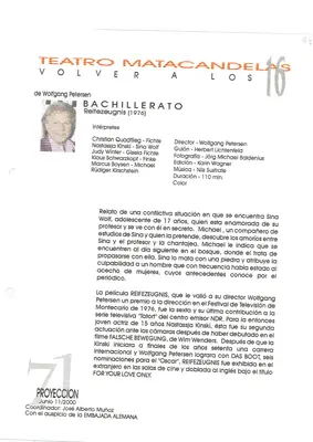 Volver a los 16: fichas de las proyecciones (1999–2002) — pieza 93