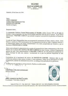 Correspondencia y trámites (1999–2001) — pieza 193