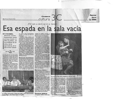 «Esa espada en la sala vacía» — pieza 1