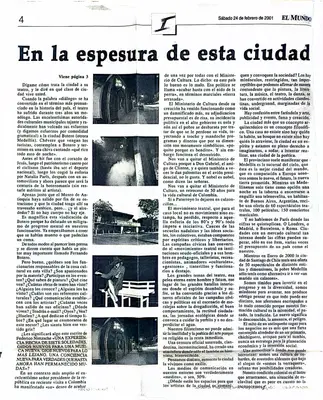 Dos textos de Cristóbal Peláez en El Mundo — pieza 8B
