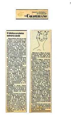 La Casa Matacandelas: la jornada inaugural (abril de 1987) — pieza 7