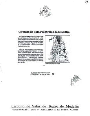 El Circuito de Salas Teatrales de Medellín (1992) — pieza 43