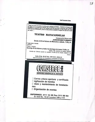 La Casa Matacandelas: la jornada inaugural (abril de 1987) — pieza 55