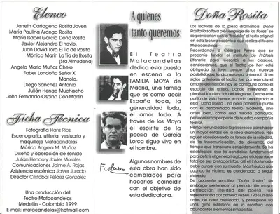 Programa de mano — pieza 5B