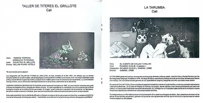 III Festival Colombiano de Teatro Infantil (1995) — pieza 1P
