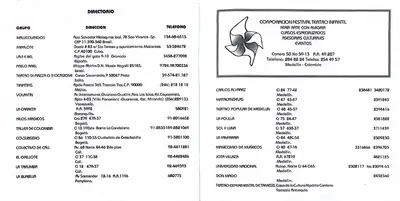 III Festival Colombiano de Teatro Infantil (1995) — pieza 1ZB